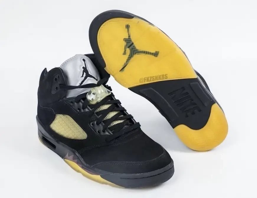 Black and yellow jordan 5s online