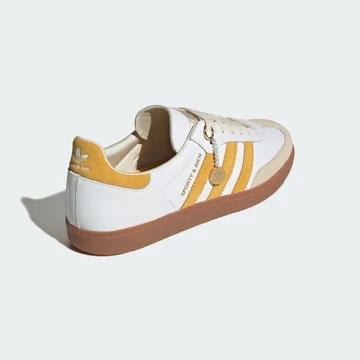 Sporty & Rich adidas Samba White Bold Gold seitlich von Hinten