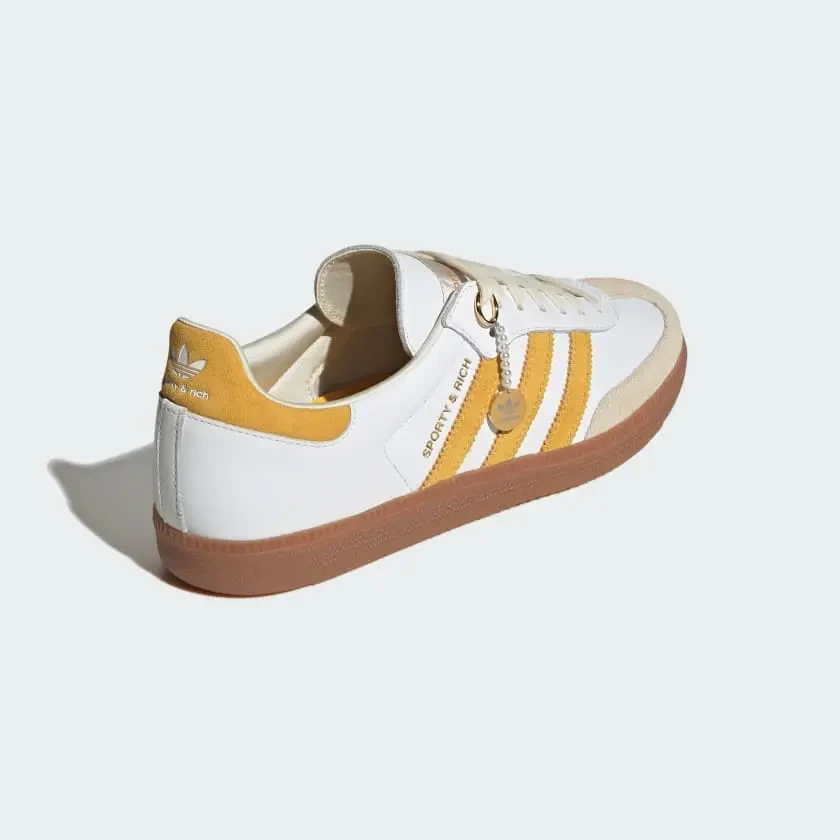 adidas gazelle silver green womens Adidas Samba Sporty & Rich White Bold Gold IF5661 – N-Hype main image 1