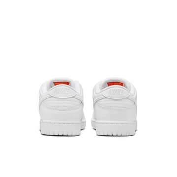 Nike SB Dunk Low All White Paar Ferse