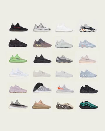 Viele adidas Yeezy Modelle