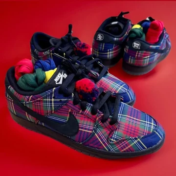 Nardwuar x Nike SB Dunk Low Red Blue