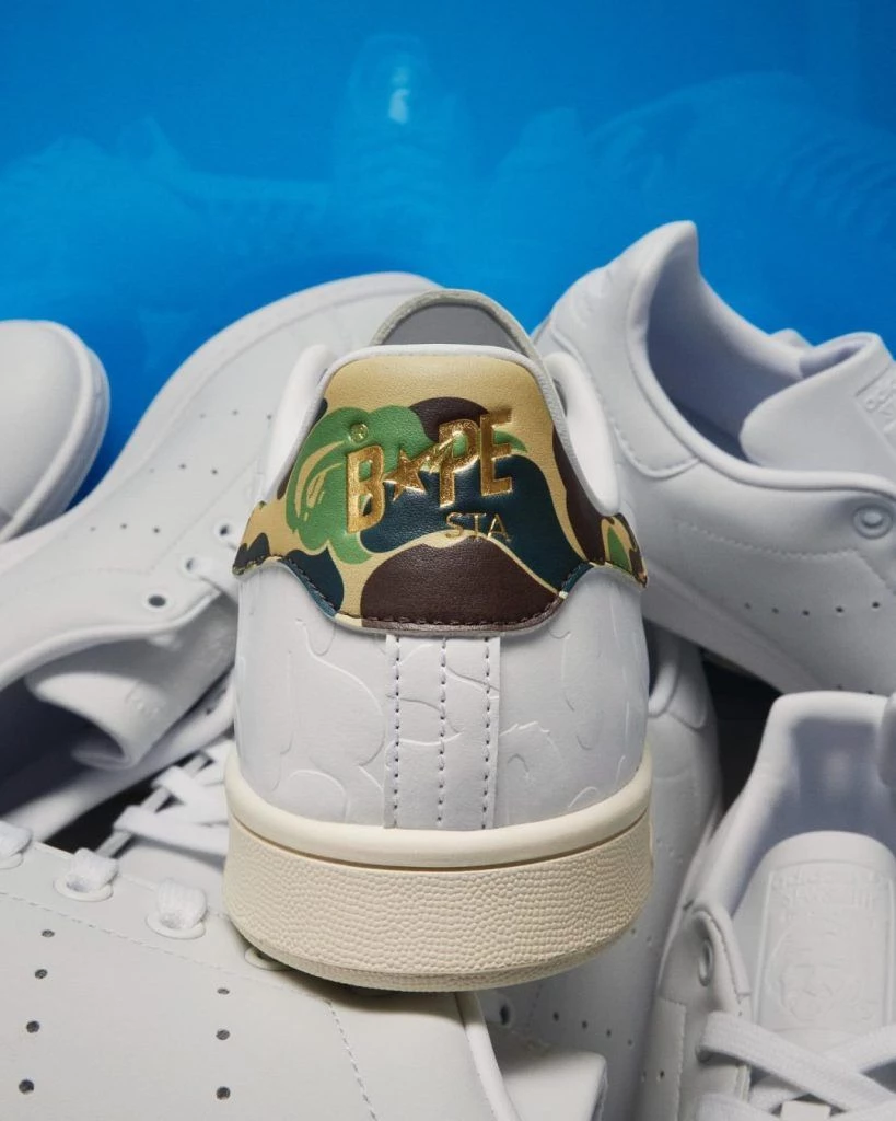 ADIDAS STAN SMITH G BAPE 白 27 Adidas x Bape® Stan Smith Shoes - Fashion Trendsetter
