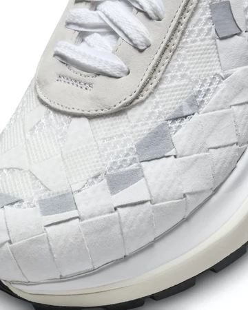 Jean Paul Gaultier Sacai Nike VaporWaffle Woven White Detail Toebox