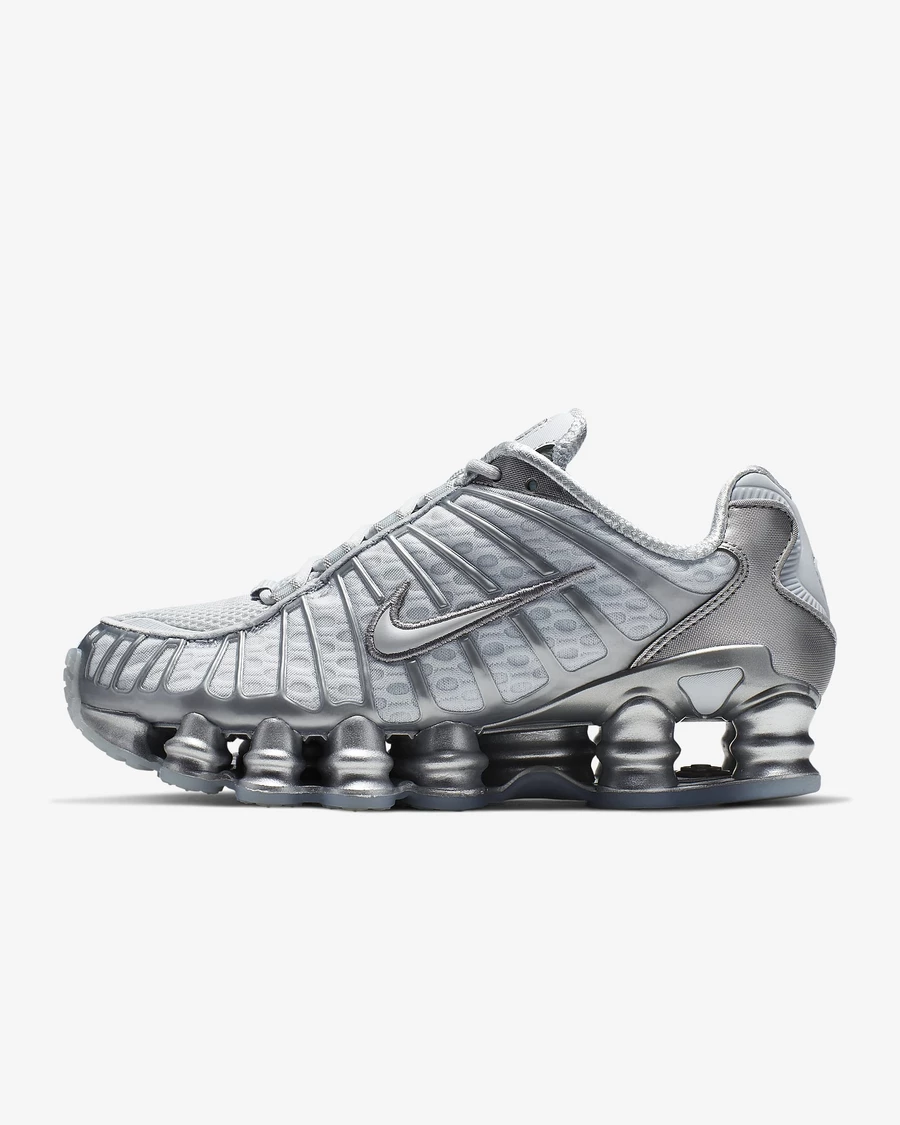Nike Shox メタリックシルバー AR3566-003 NIKE W SHOX TL PURE PLATINUM/CHROME （ナイキ ウィメンズ ショックス