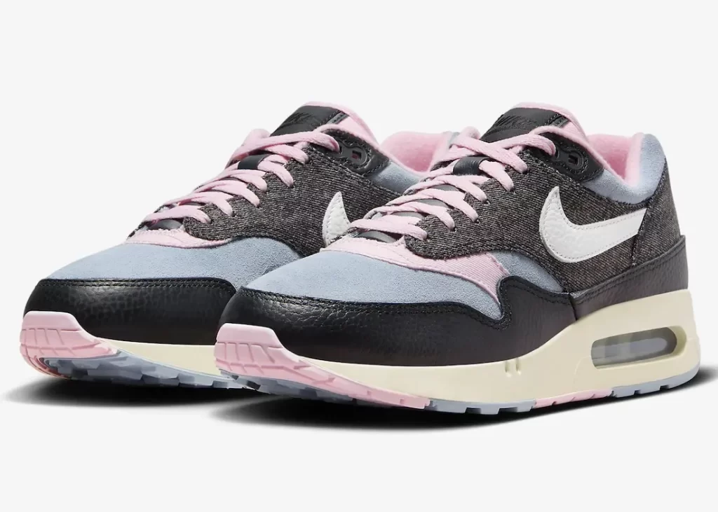 Nike air max 1 grey pink best sale