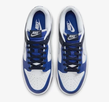 Dunk Low Game Royal White von oben