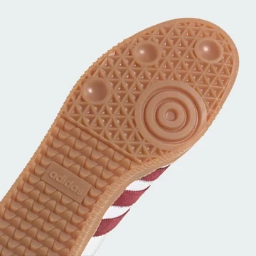 Sporty & Rich adidas Samba White Burgundy Detail Sohle