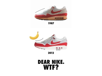 Shape Vergleich von zwei Air Max 1 Modellen