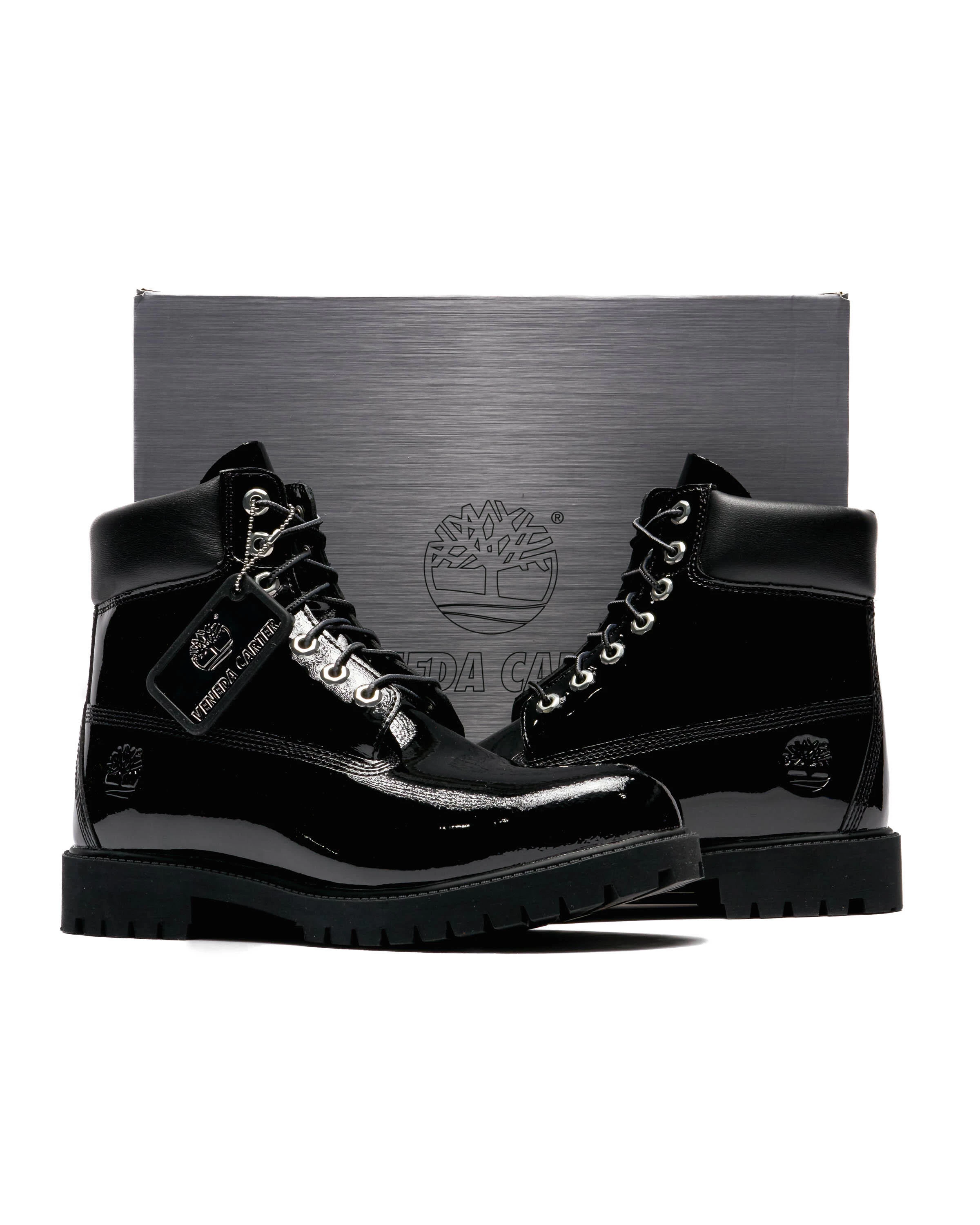 Black shiny timberland boots online