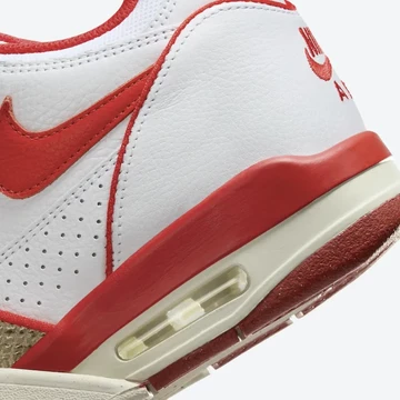 Stussy Nike Air Flight 89 White Habanero Red Detail Ferse