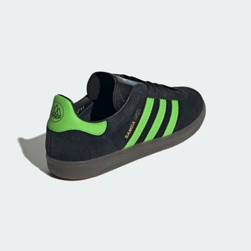 adidas Samba Deco SPZL Black Lime schräg von hinten