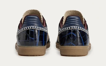 Wales Bonner x adidas Samba Navy Croc Paar Fersen