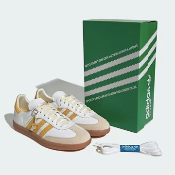 Sporty & Rich adidas Samba White Bold Gold Box