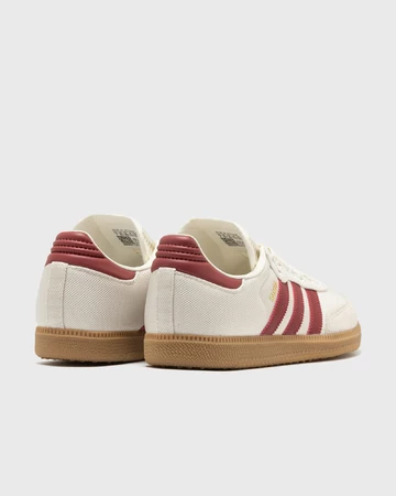 FC Bayern München x adidas Samba Beige Red Paar Fersen