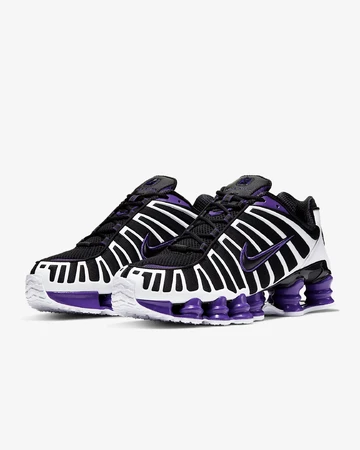 Nike Shox TL Oreo Purple Paar schräg seitlich