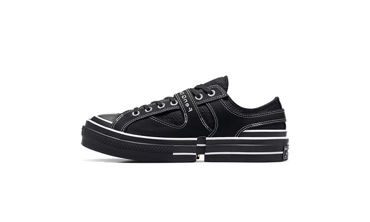 Black low chuck taylors on sale