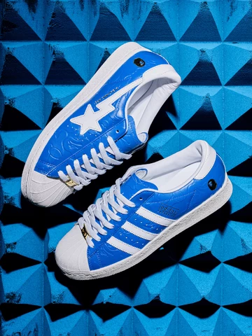 BAPE x adidas Superstar Vintage SSTR Blue Mood