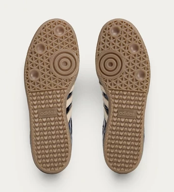Wales Bonner x adidas Samba Navy Croc Paar Sohlen