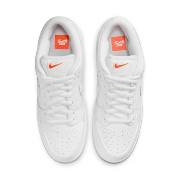 Nike SB Dunk Low All White Paar von oben