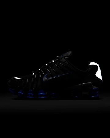 Nike Shox TL Black Racer Blue Upper in the Dark