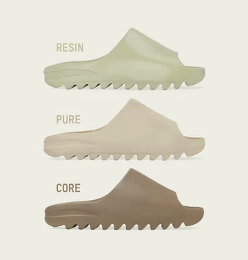 Drei adidas Yeezy Slide Colorways