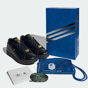 BAPE adidas Stan Smith 30th Anniversary Black mit Box und Beutel