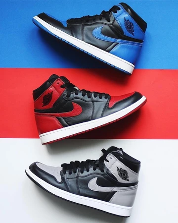 Drei Air Jorden 1 High Modelle