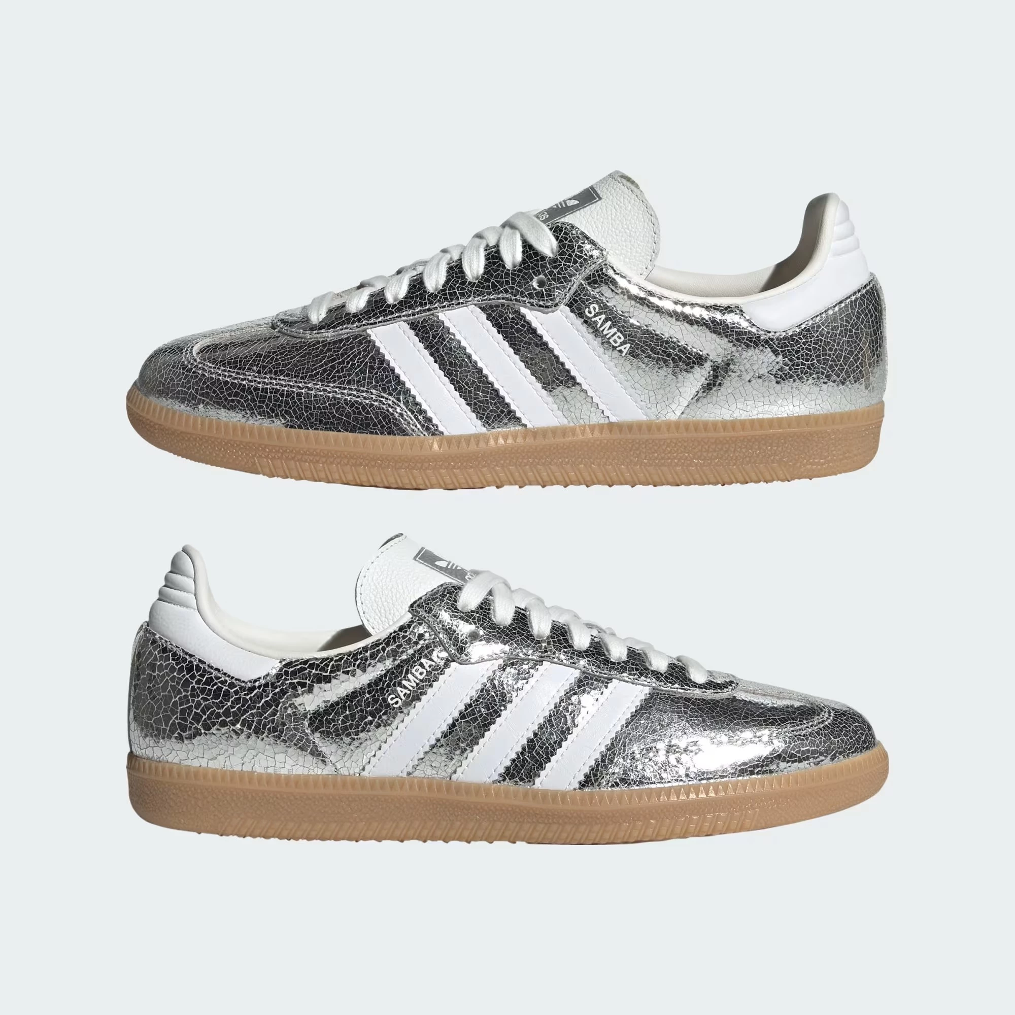 adidas Samba Cracked Silver Metallic JR0035 | Dead Stock