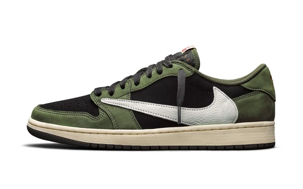 Travis Scott Jordan 1 Low Black Olive Dead Stock