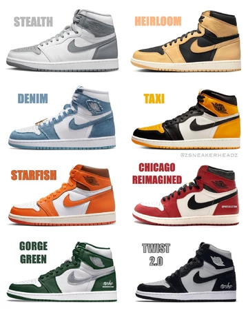 Viele Air Jordan 1 High Colorways
