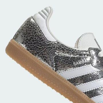 adidas Samba Cracked Silver Metallic Ferse Details