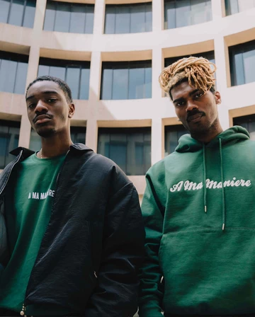 A Ma Maniere Nike Air Ship Green Stone Lookbook Model