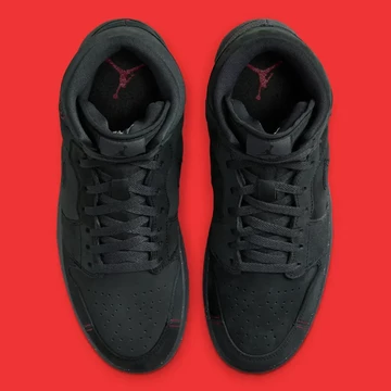 Jordan 1 Mid Monochrome Black von oben