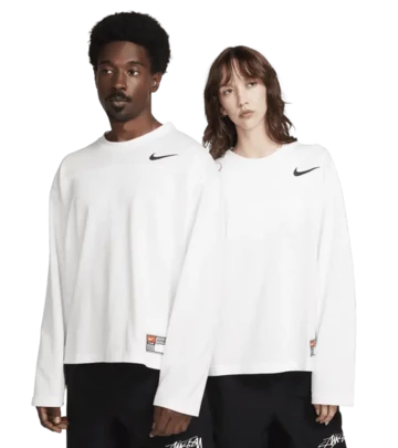 Stussy x Nike Apparel Kollektion FW23 - weißes Longsleeve