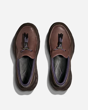 Hoka U Speed Loafer Walnut Paar von oben
