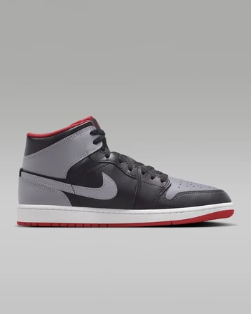 Jordan 1 Mid Black Fire Red Außenseite