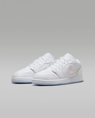 Jordan 1 Low GS Glitter Swoosh