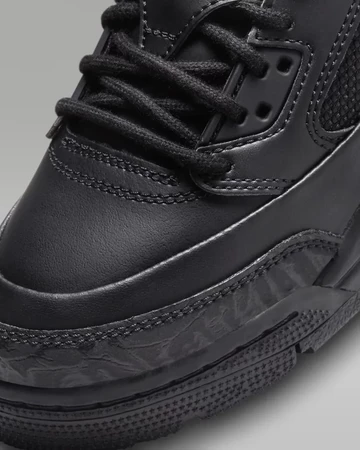 Air Jordan Spizike GS Triple Black Detail Toebox