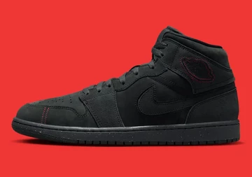 Jordan 1 Mid Monochrome Black außen