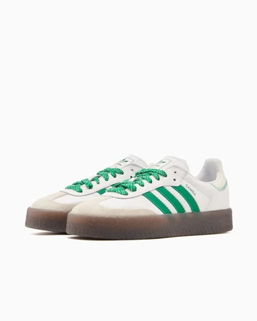 adidas Sambae Cloud White Green schräg frontal