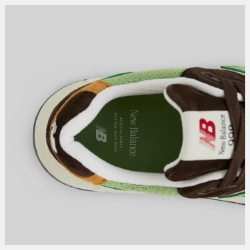 New Balance 998 Brown Green Detail von Oben Einlegesohle