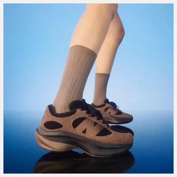 New Balance Warped Runner Dark Mushroom Lookbook On Feet Motion