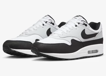 Air Max 1 Black Pure Platinum schräg