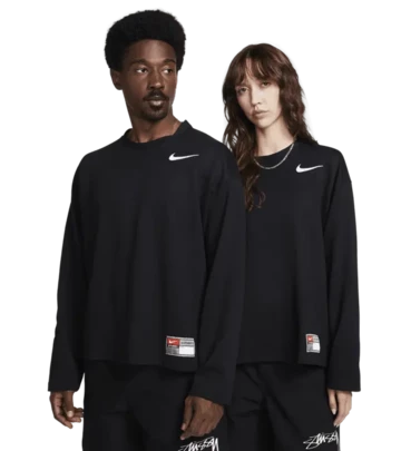 Stussy x Nike Apparel Kollektion FW23 - schwarzes Longsleeve