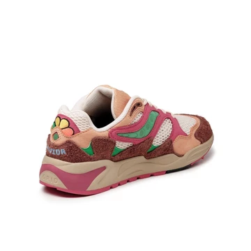 Jae Tips Grid Saucony Shadow 2 What's The Occasion? - Brwon/Red - hinten