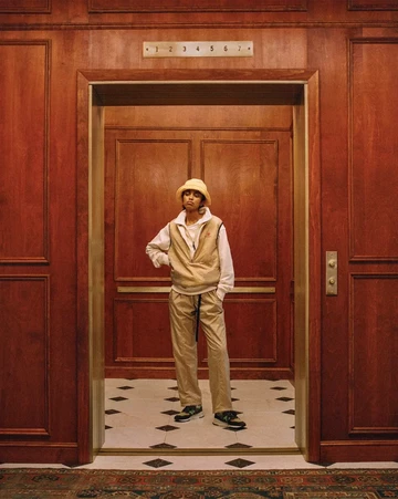 New Balance 998 Brown Green Lookbook Model On Feet