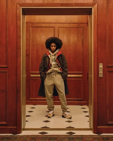 New Balance 990v6 Sepia Lookbook Model On Feet