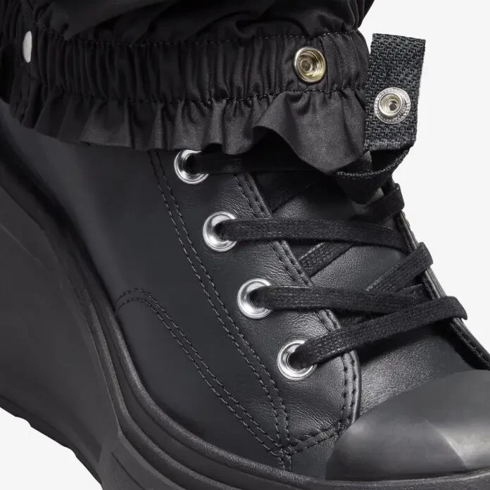 martine ali black leather converse wedges