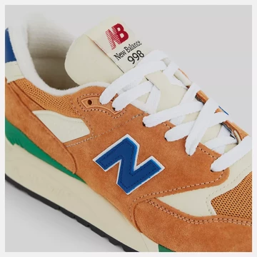 New Balance 998 Sepia DEtail Mittelfußbereich